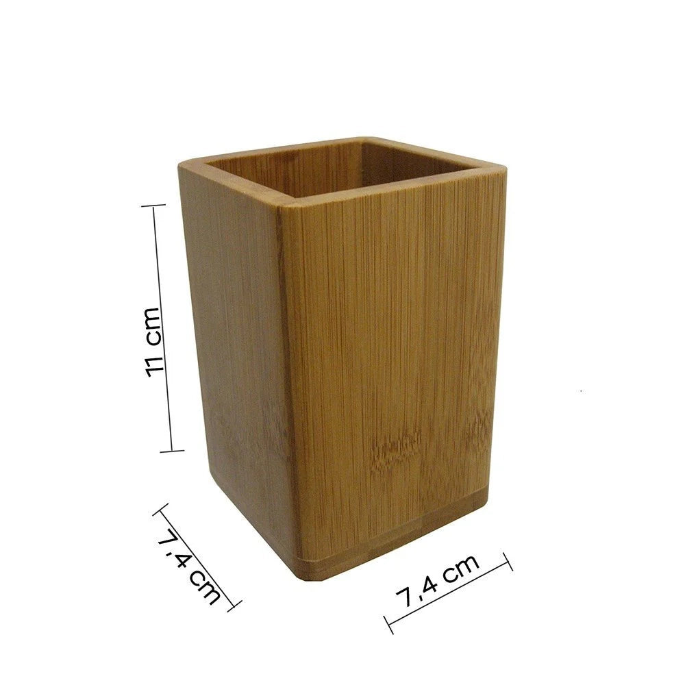 Portaspazzolini d' appoggio GEDY linea Bamb� in legno naturale