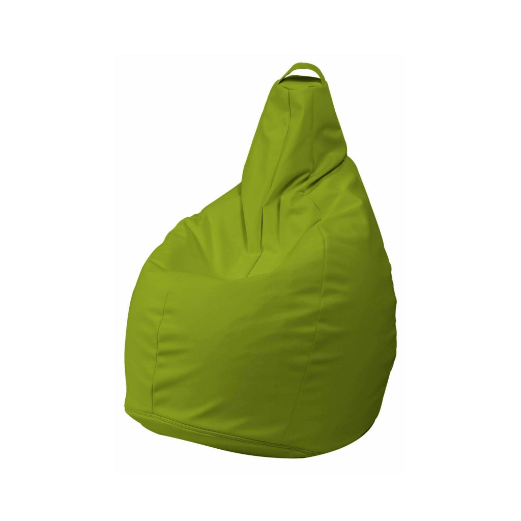 Pouf Aunter, Poltrona multiuso, Poltroncina sacco, Pouf poggiapiedi, Made in Italy, 90x90 h120 cm, Giallo