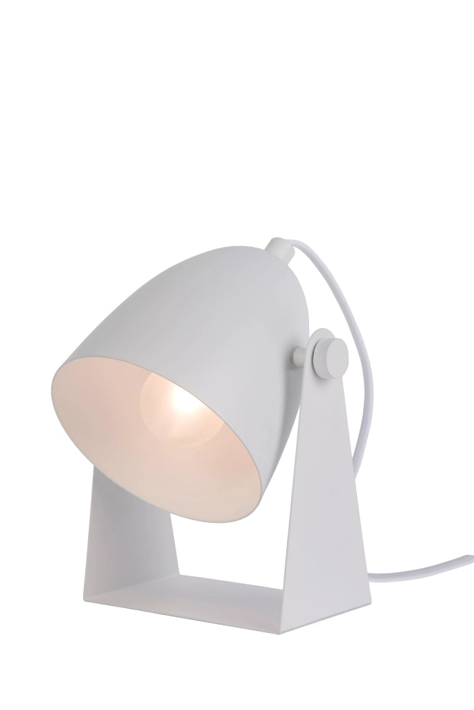 Lampada da tavolo faretto bianca E14 metallo Lucide Chago