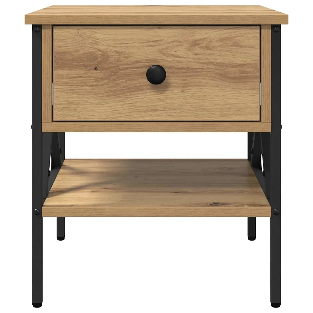 Comodino con cassetto 2 pcs rovere artigianale 40 x 42 x 45 cm 871225
