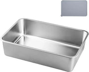 Cassettiera per Gatti e Conigli in Acciaio Inox - Grande Box (50 * 35 * 20CM)