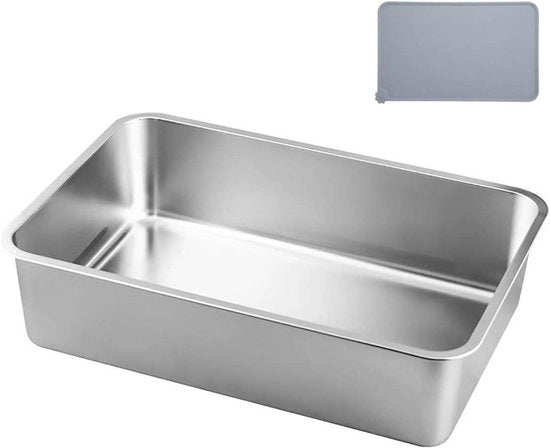 Cassettiera per Gatti e Conigli in Acciaio Inox - Grande Box (50 * 35 * 20CM)