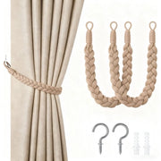 Doppio set di cordoncini per tende - cordino per tende con gancio 60cm - cordoncini per tende a mano - cordoncini per tende a spirale - con ganci - adatto per casa, ufficio, soggiorno, camera da letto