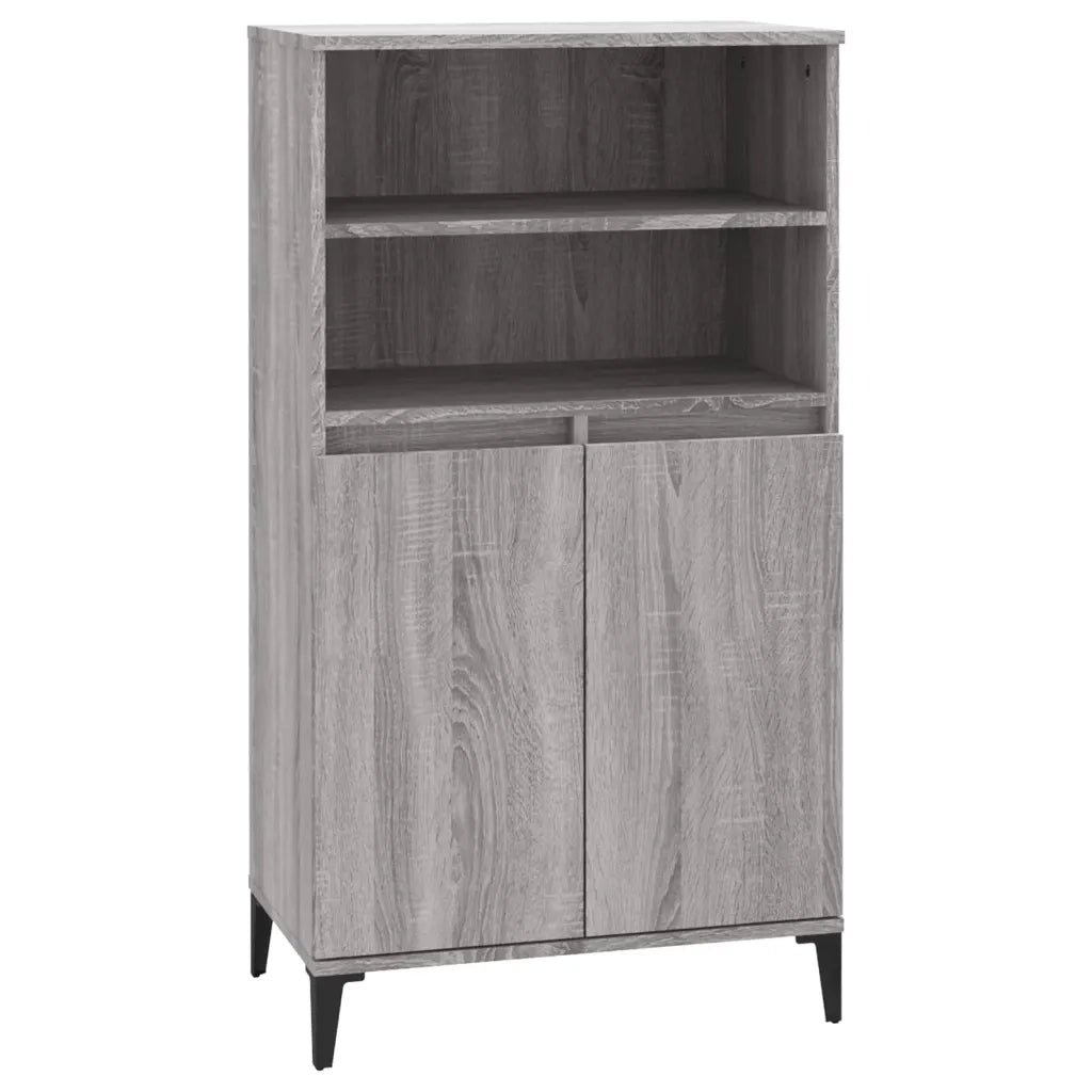 Credenza-Buffet-Armadio da cucina Grigio Sonoma 60x36x110 cm in Legno Multistrato