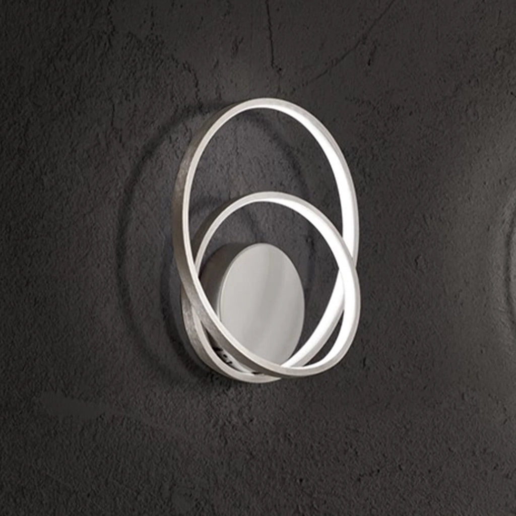 Applique Moderna Ritmo Metallo Grigio Led 28W Dimmerabile Ip20