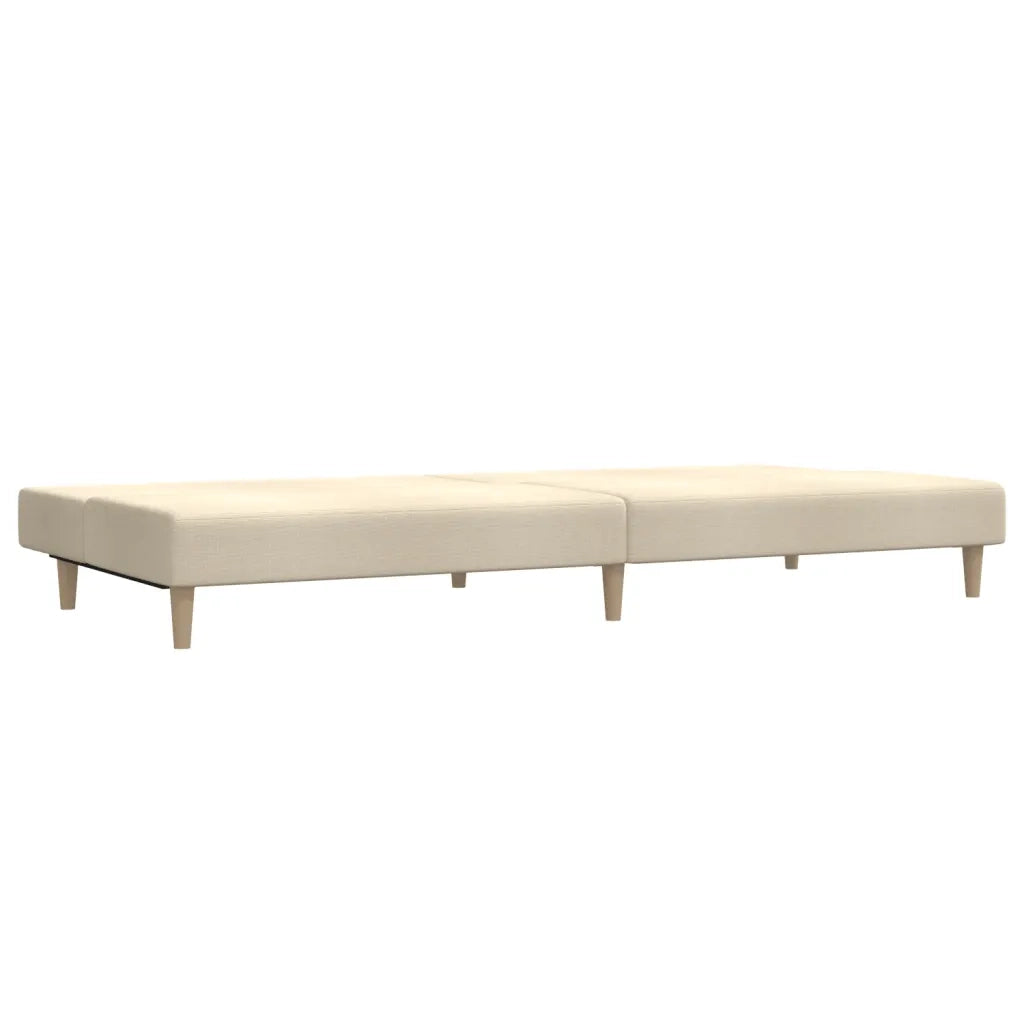 Divano letto | Sof¨¤ letto | Letto singolo a 2 Posti Crema in Tessuto