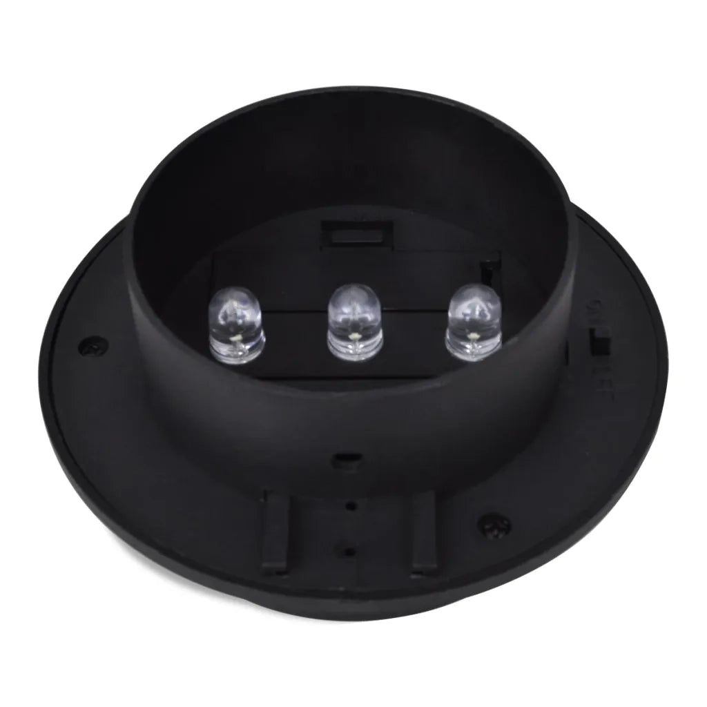 Lampade Solari da Esterno per Recinzioni 12 pz LED Nero CFW6082443