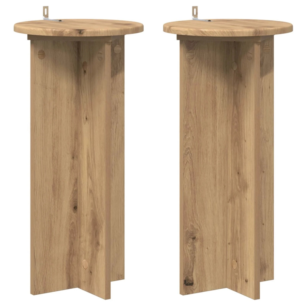 Supporto per piante 2 pcs Rovere Artigianale 899725