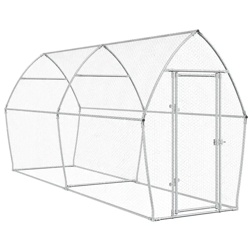 Gabbia per Polli Argento 400x105x182 cm in Acciaio Zincato 172556