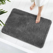 Tappeto per pavimento, 50 x 80 cm, Pelle di microfibra morbida, Matrimoniale con superficie antiscivolo per bagno, soggiorno (antracite)