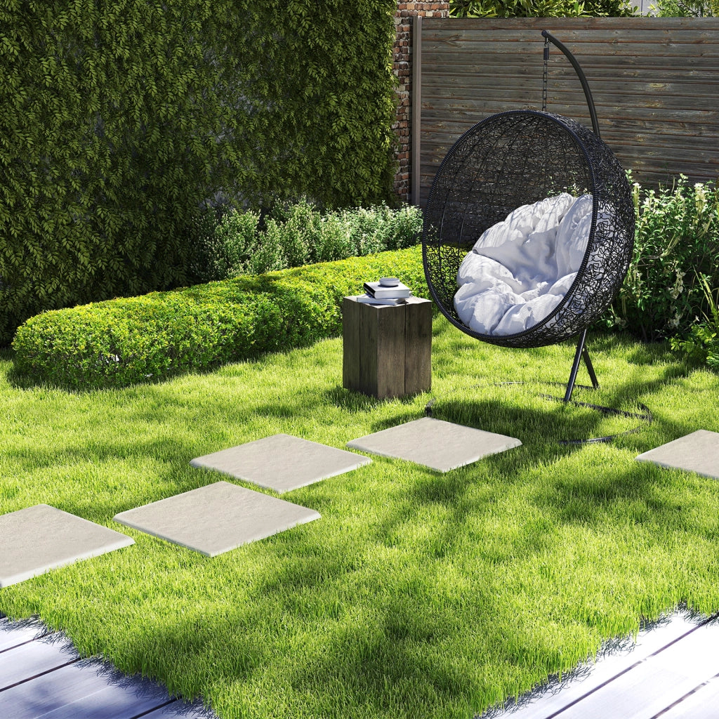 Set di 16 pietre da passo per giardino a tutte le condizioni meteorologiche per prato e giardino, Pietra da passo per giardino da passo Beige