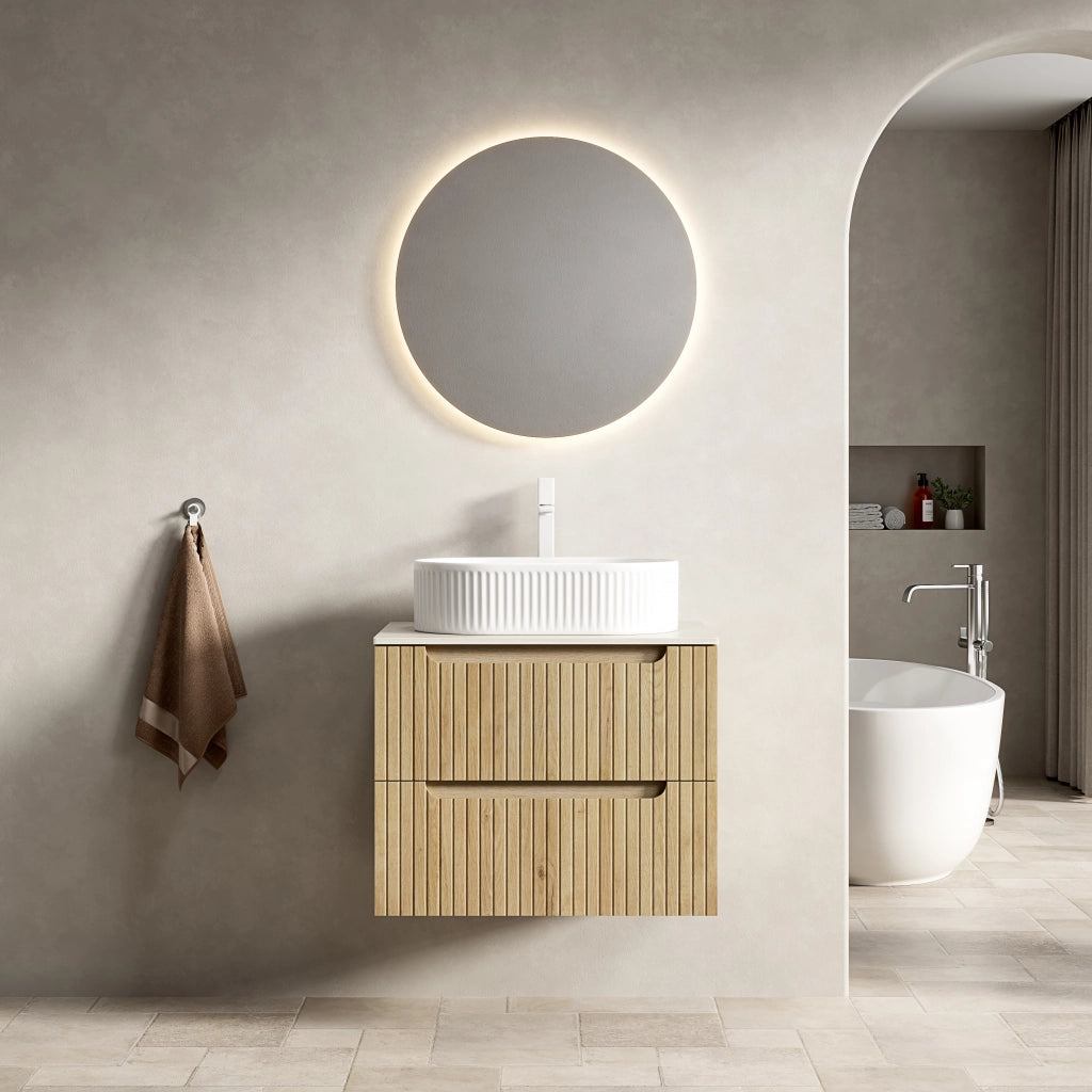 Mobile sottolavabo con 2 cassetti e chiusura soft close - per bagno - 60×46×62.2 cm - bianco