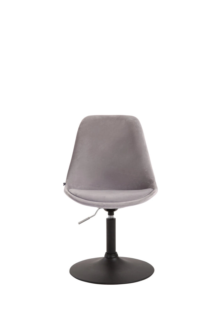 Sedia da pranzo Maverick in velluto grigio,nero