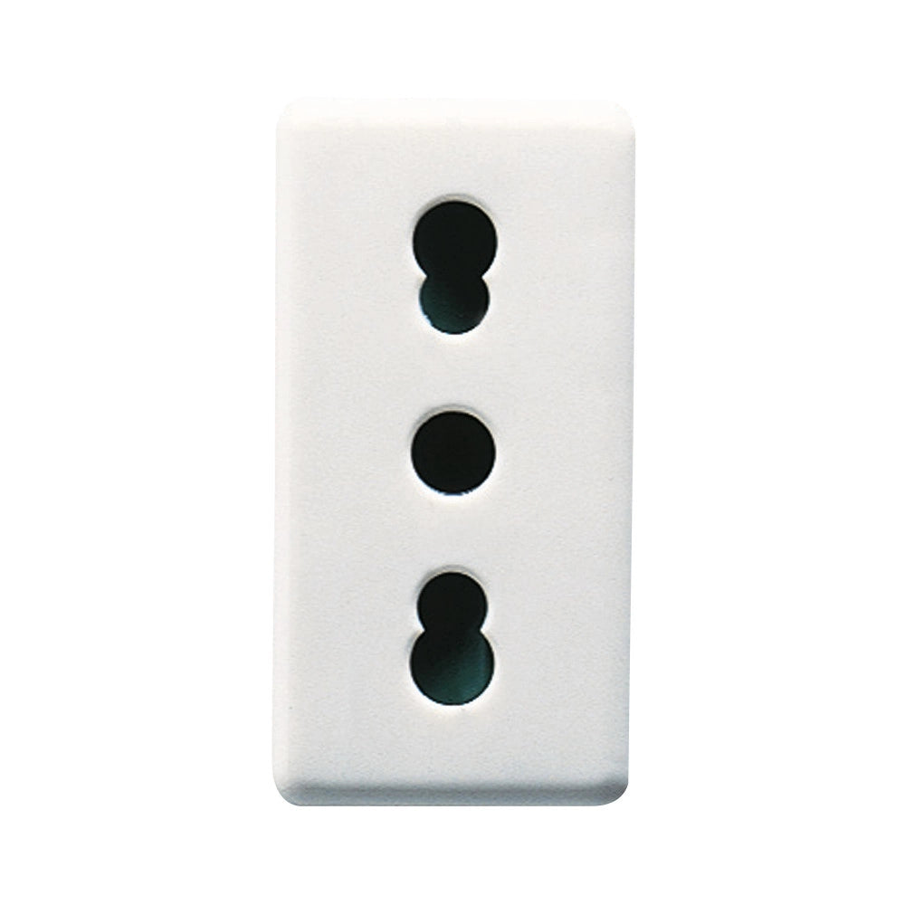 Presa standard italiano 250v ac - 2p+t 16a bivalente p11-p17- 1 modulo
