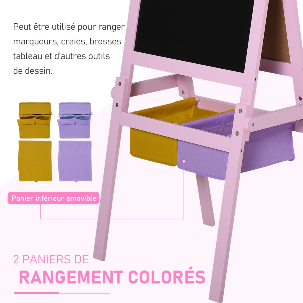 Tavolo da disegno bambini 3 in 1 ¨C zephmum ¨C rosa
