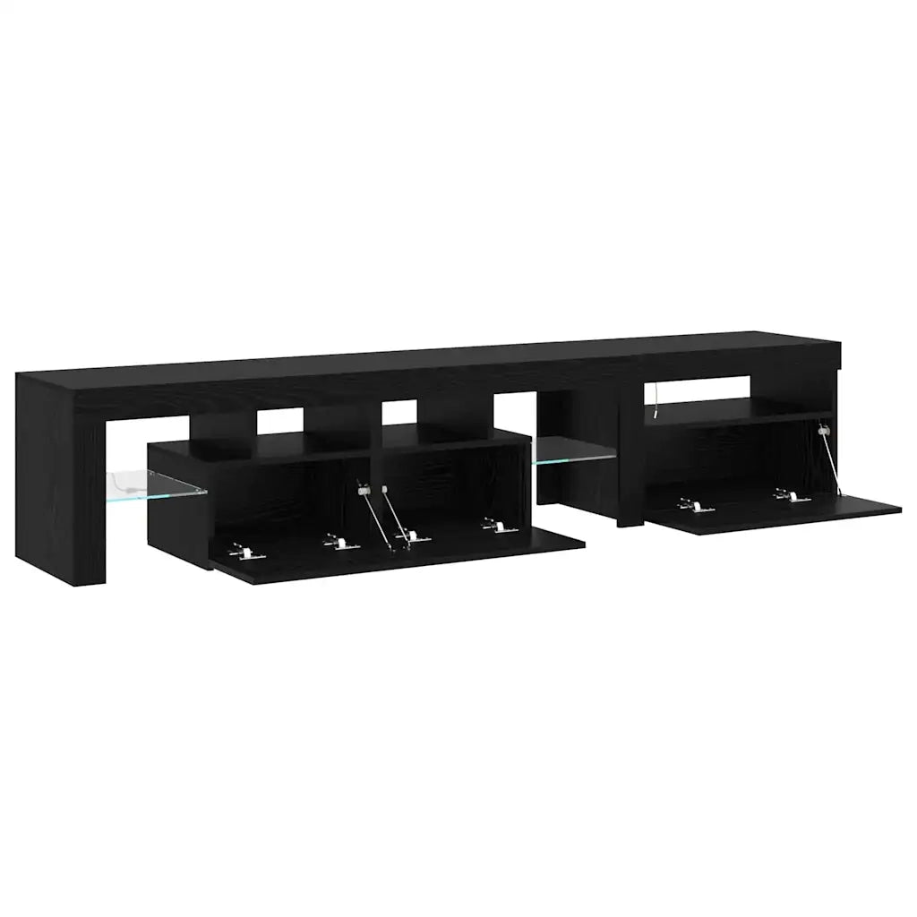 Mobile TV 2 pz-Mobile per TV-Credenza TV Rovere Nero 260 x 37 x 40 cm Legno multistrato 999483