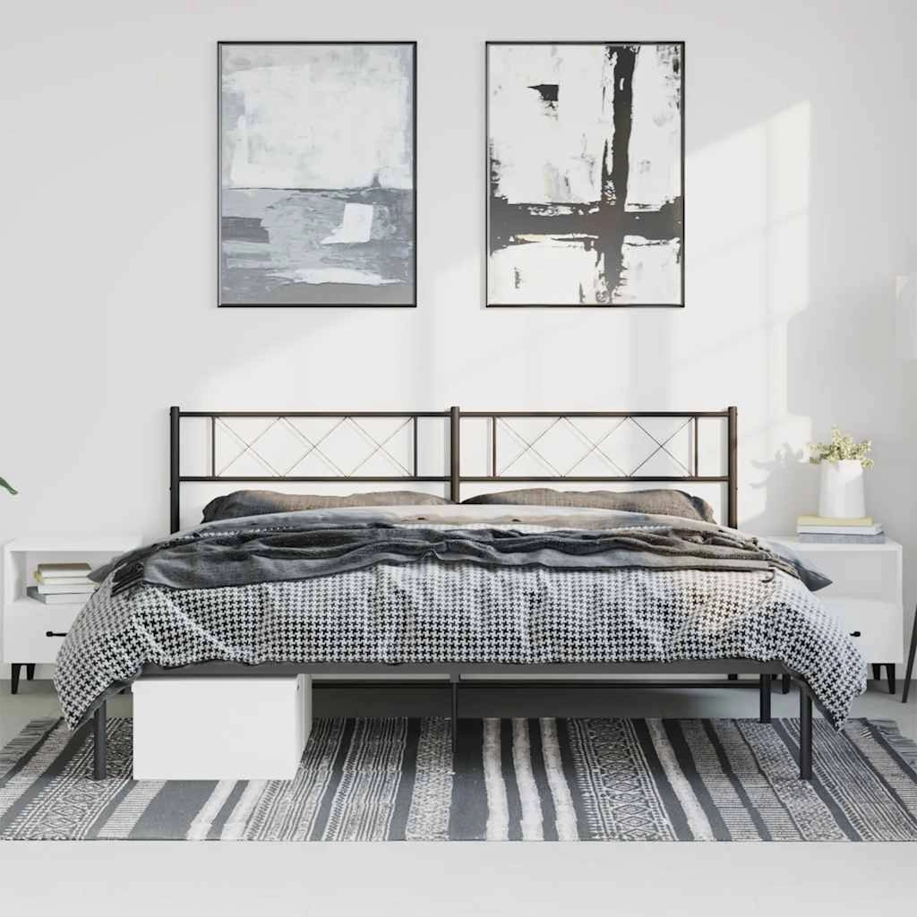 Giroletto con Testiera in Metallo Nero 183x213 cmcod mxl 130483