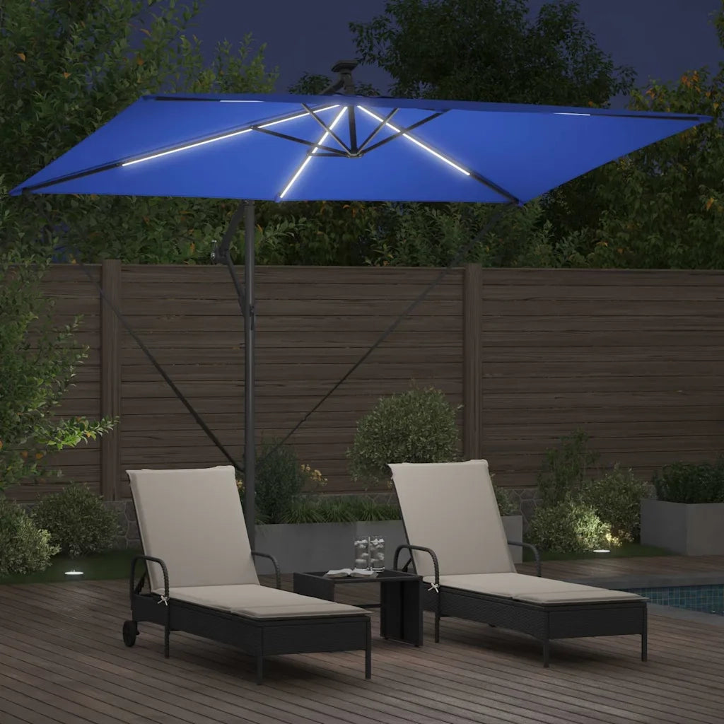 Ombrellone Azzurro 294 x 200 x 270 cm Poliestere e Alluminio 42003396