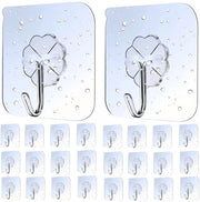 Haken self-adesivi - trasparenti - set da 6 - di alta qualità pvc