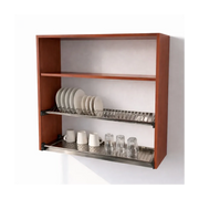 Calandrelli Pensile Scolapiatti H 90 L 80 P 33 cm Ciliegio