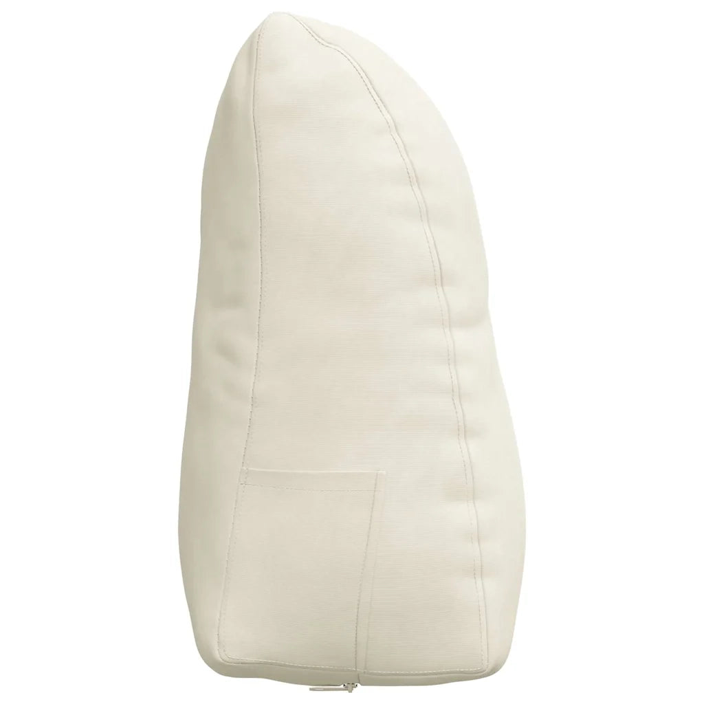 Cuscino per Schiena Crema 45 x 24 x 50 cm Velluto