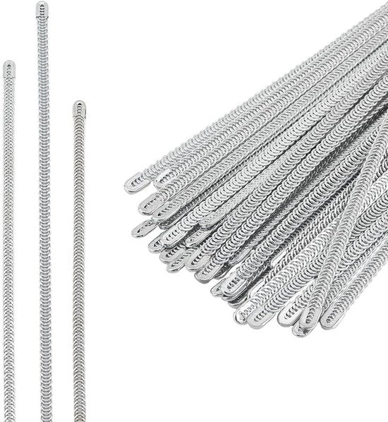Corsetta di Acciaio Inossidabile 36 Pezzi - Spirale a 23/25/28cm (9/10/11 pollici) - 6,5mm Larghezza - Materiale di Alta Qualità - Per Sartoria e Progetti Fai da Te - Acciaio per Corsetti