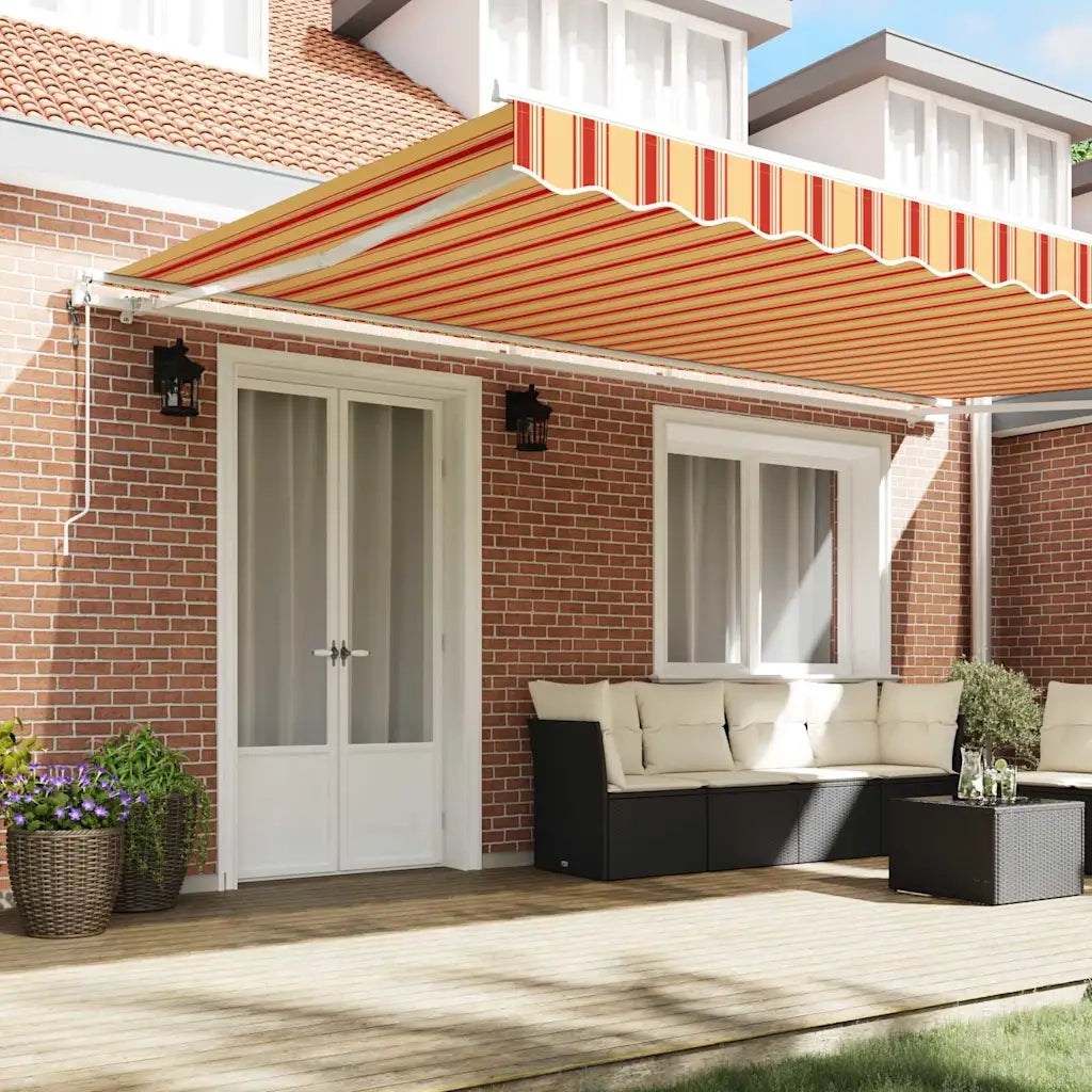 Tettuccio Elettrico Retrattile Giallo e Arancione 500 × 350 cm 3331487