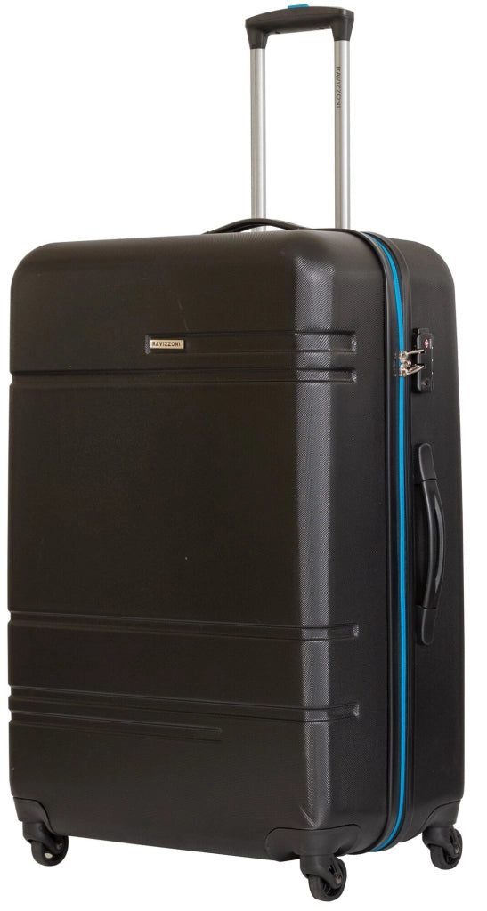 Trolley Valigia Grande Rigida in ABS 4 Ruote TSA Ravizzoni Sangria Nero