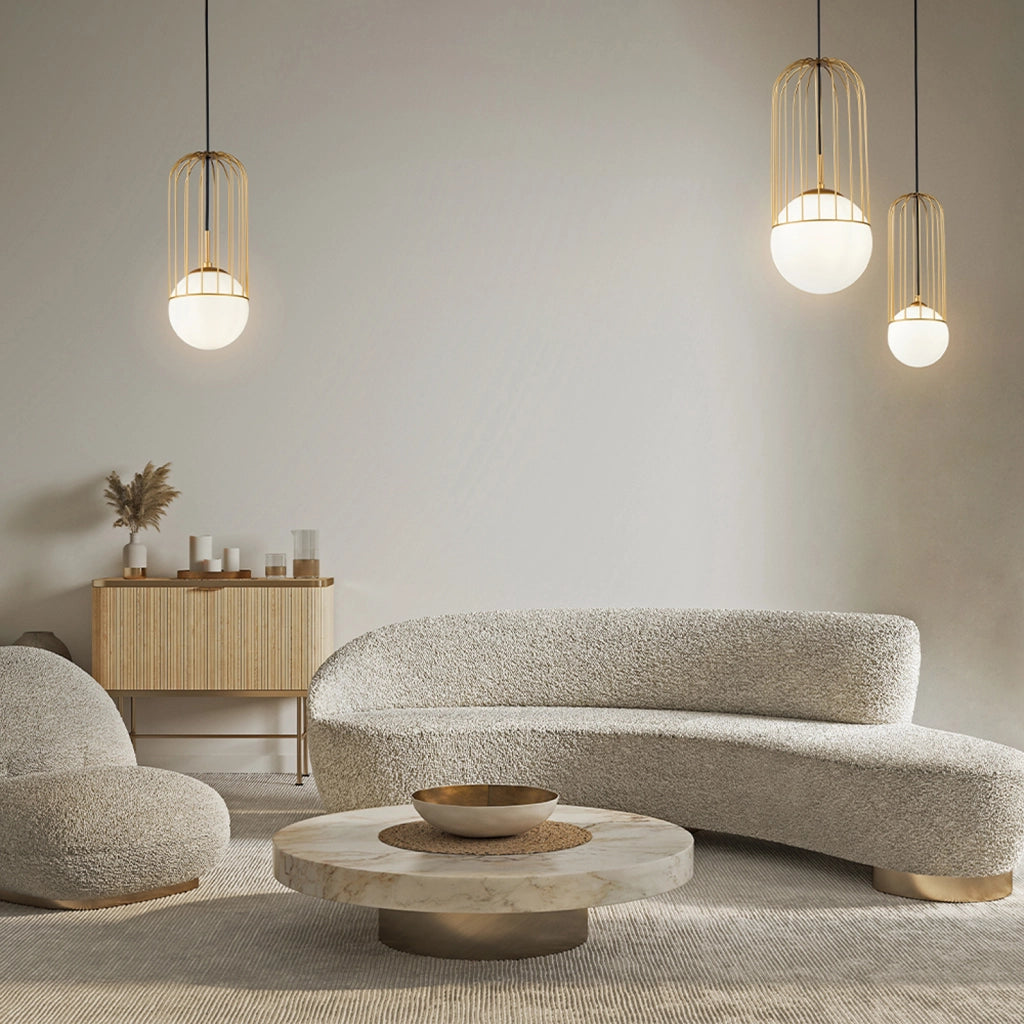 Maytoni Sospensione contemporanea Telford 1 luce G9 oro metallo vetro