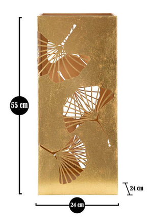 Portaombrelli Carved Leaf 24x24x55 cm in Ferro