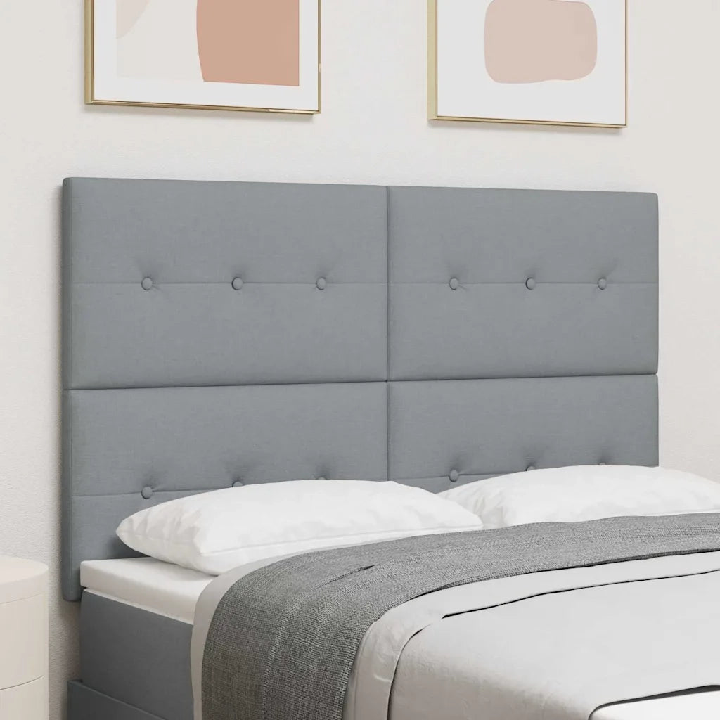 Testiera | Testata regolabile in altezza Grigio chiaro 144 cm Tessuto