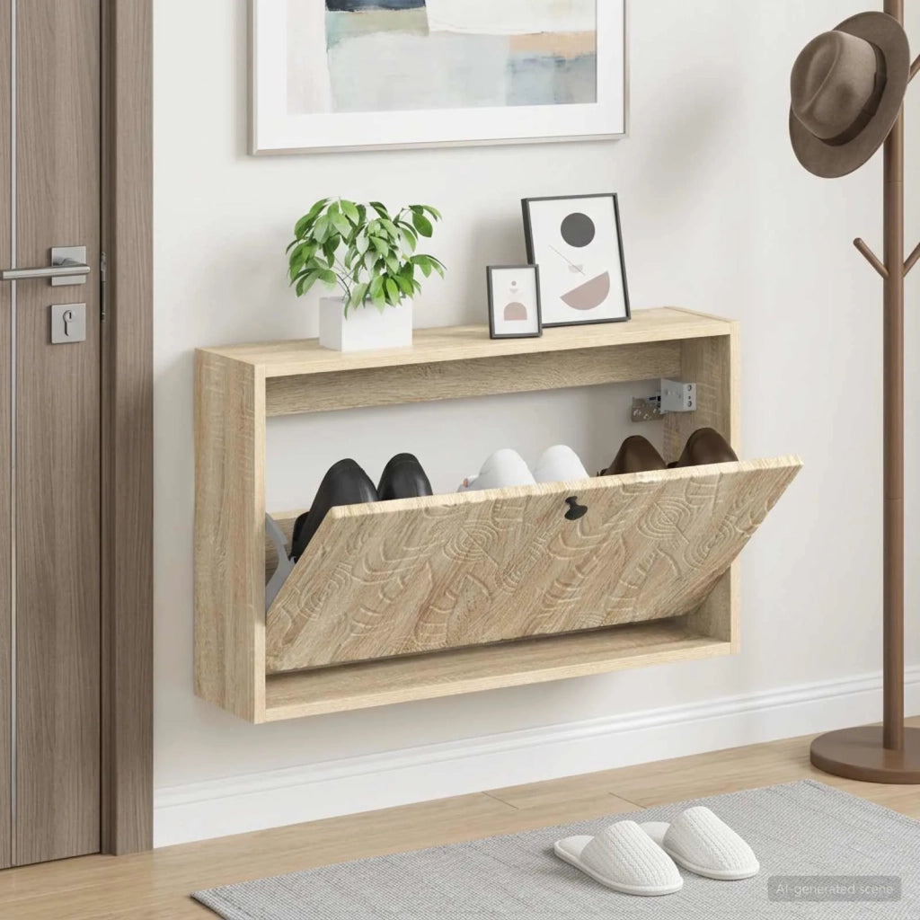 Mobiletto per Scarpe da Muro DELFT 71 x 17 x 43 cm 897067