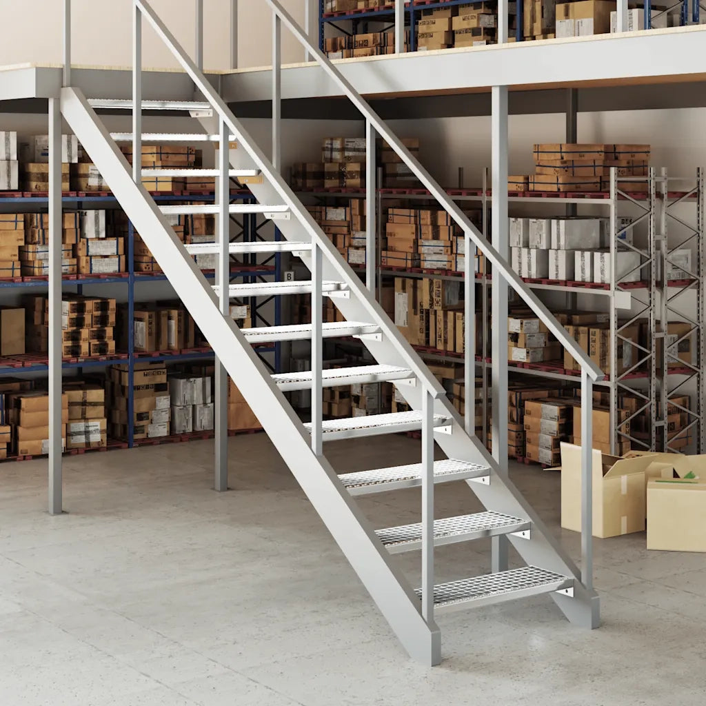 Gradino in Griglia 70x24x7 cm Acciaio Zincato 155683