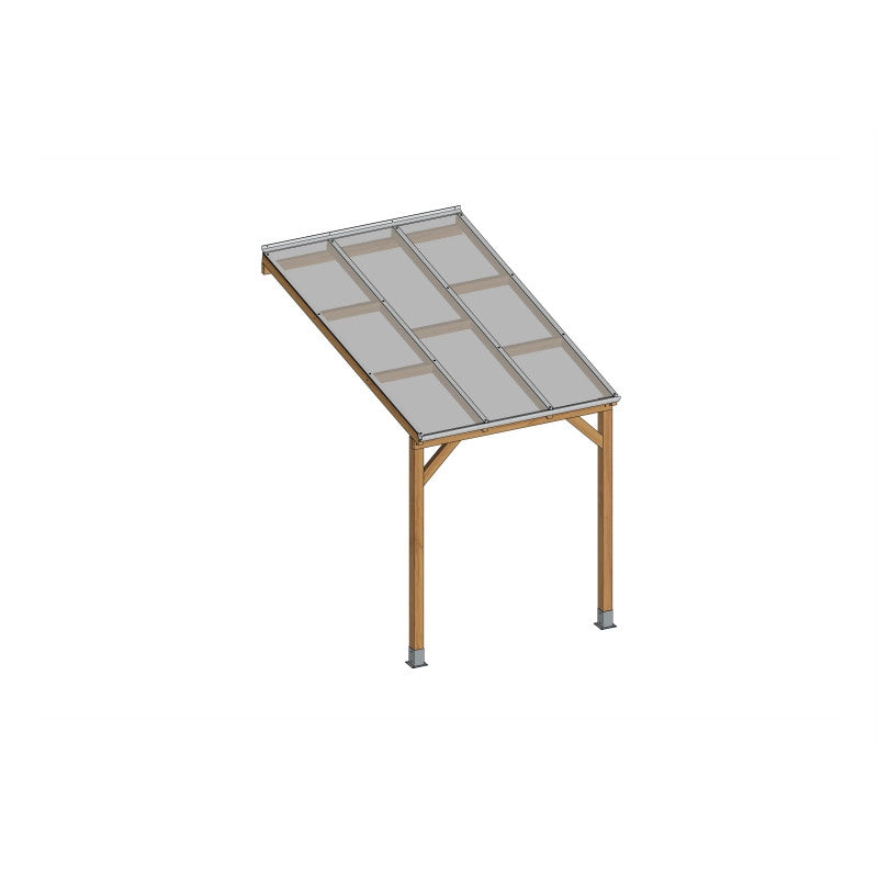 Tetto Couv'Terrasse in legno 3x2m - con tetto