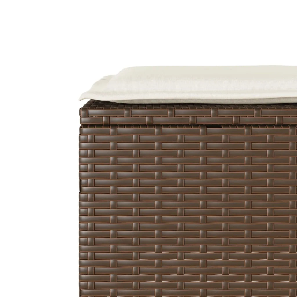 Set BistrÃ² 3 pz con Cuscini Marrone in Polyrattan