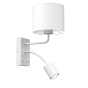 Applique moderna bianca 2 luci lettura E27 GU10 Arden