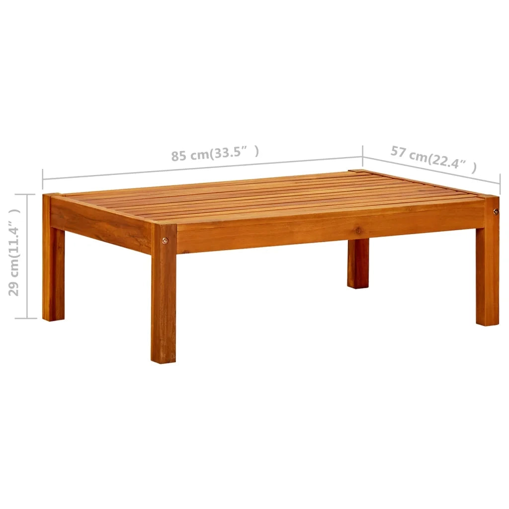 Tavolo da Giardino 85x57x29 cm in Legno Massello di Acacia 310322