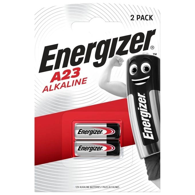 Energizer E7638900295641 Pila Alcalina A23 12V Batteria Monouso Cilindrica 2 pezzi colore Nero Argento