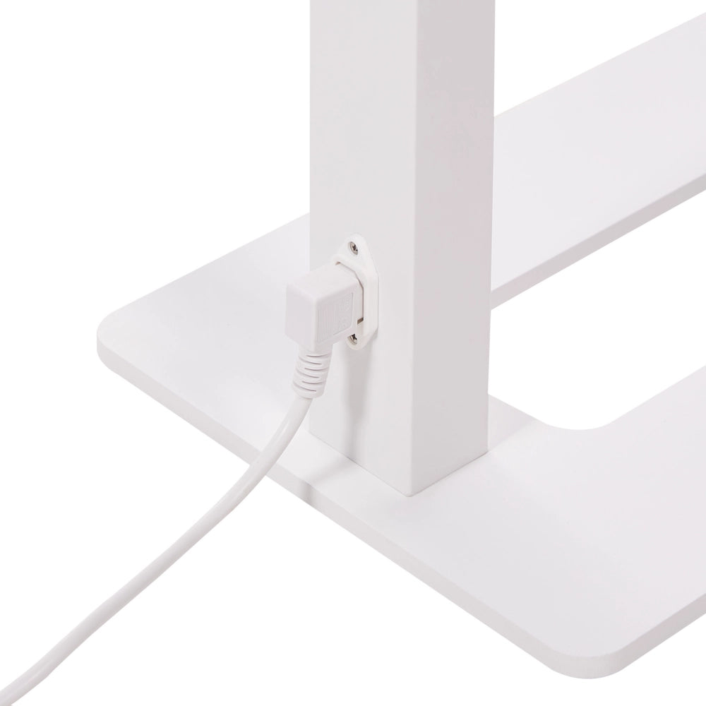 Lampada da terra a LED in metallo bianco con interruttore 197 cm soggiorno camera da letto