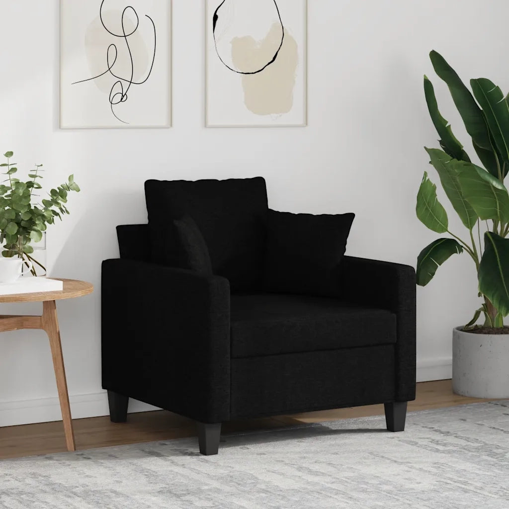 Divano Sedia-Poltrona Nera 60 cm in Tessuto 889952