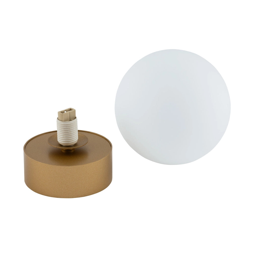 Plafoniera sfera vetro bianco oro Kier S Nowodvorski