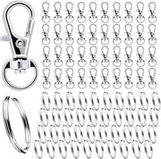 Sostegni per chiavi creano 80 sostegni per chiavi Lunghe pinze a coda di ragno (40 sostegni per chiavi e 40 granchi) Sostegni per chiavi per la creazione di accessori DIY (argento)