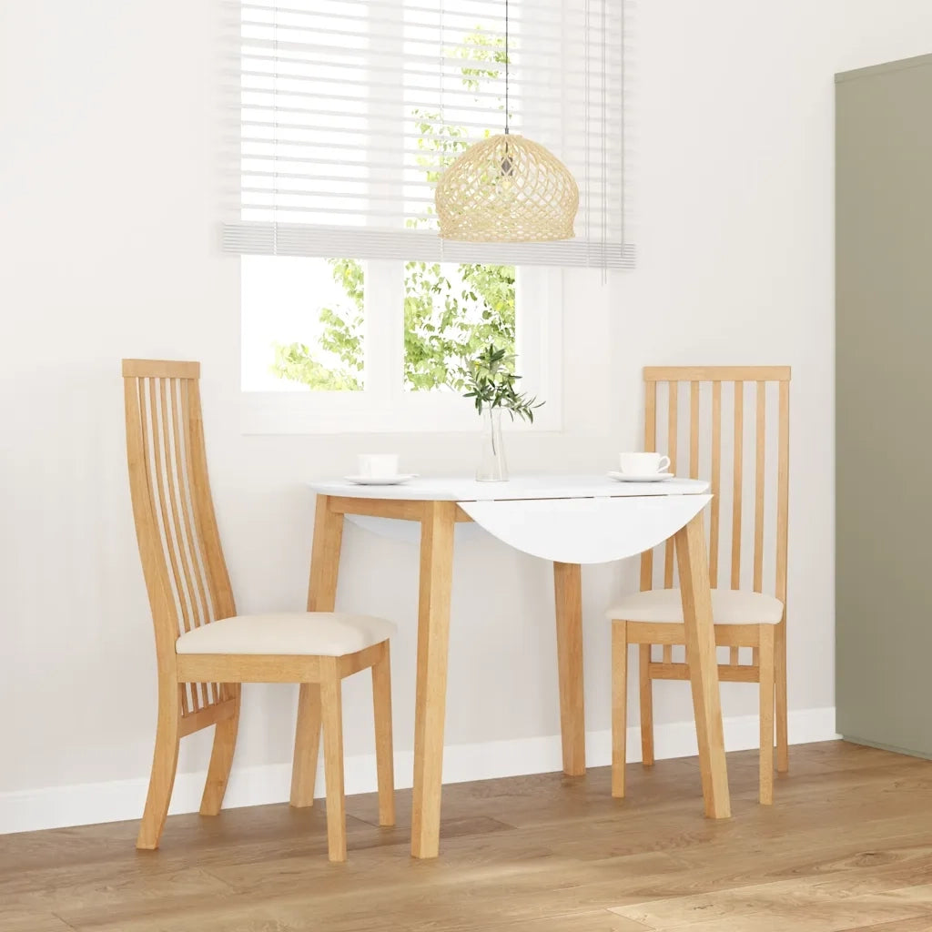 Sedie da Pranzo con Cuscini 2 pz in Legno Massello di Hevea 4102455