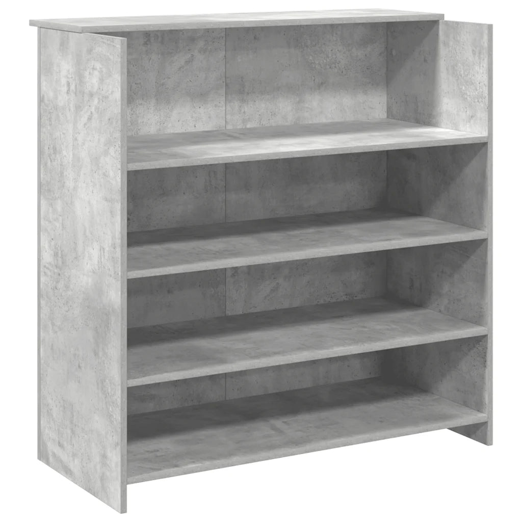 Banco Reception Grigio Cemento 100x50x103,5cm Legno Multistrato