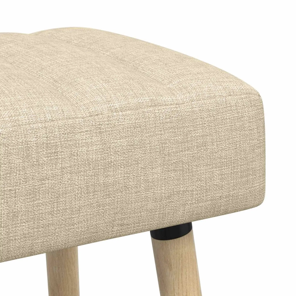 Panchina trapuntata a canale Crema 80 x 40 x 46 cm Tessuto 42038480