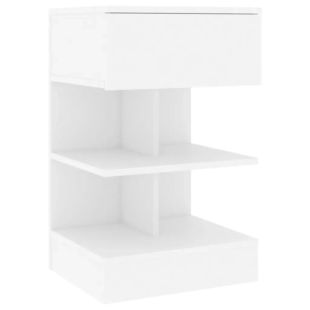 Comodino Bianco 40x35x65 cm in Truciolato 808648