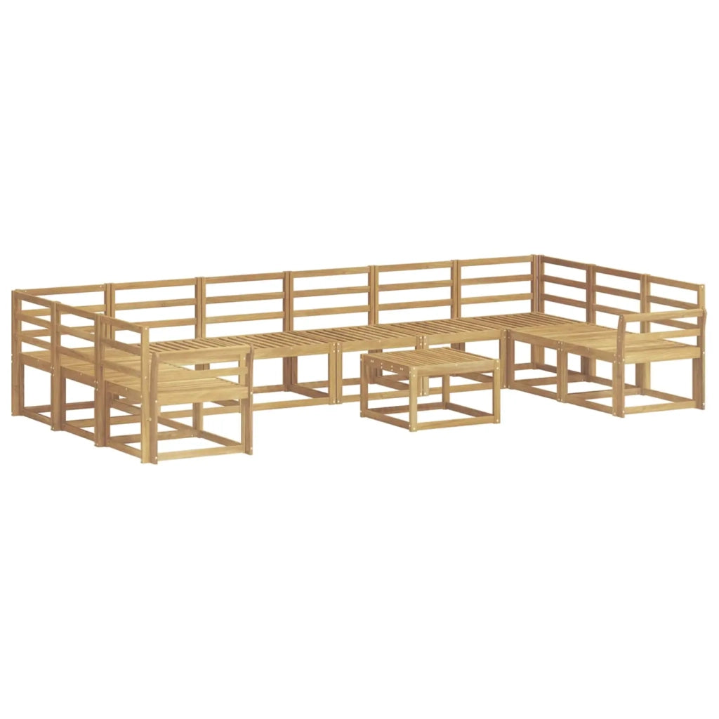 Set di divani da esterno 11 pcs Bianco Legno di Acacia Massello 3388323