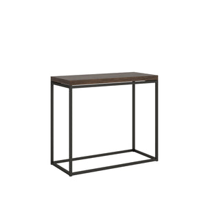 Consolle Allungabile 90x45-90x80 cm in Nobilitato Marrone