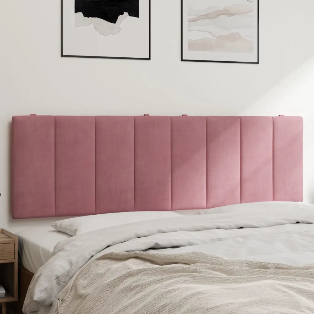 Cuscino Testiera Hanko Rosa 160 cm in Velluto 374680