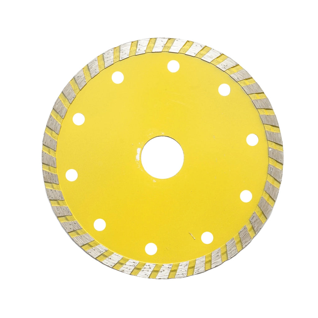 Disco diamantato sinterizzato turbo 125x22,23mm, max. velocità. 12200 giri/min, taglio a umido/a secco per pietra, arenaria, ceramica, marmo Crownman